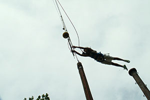 leaping
