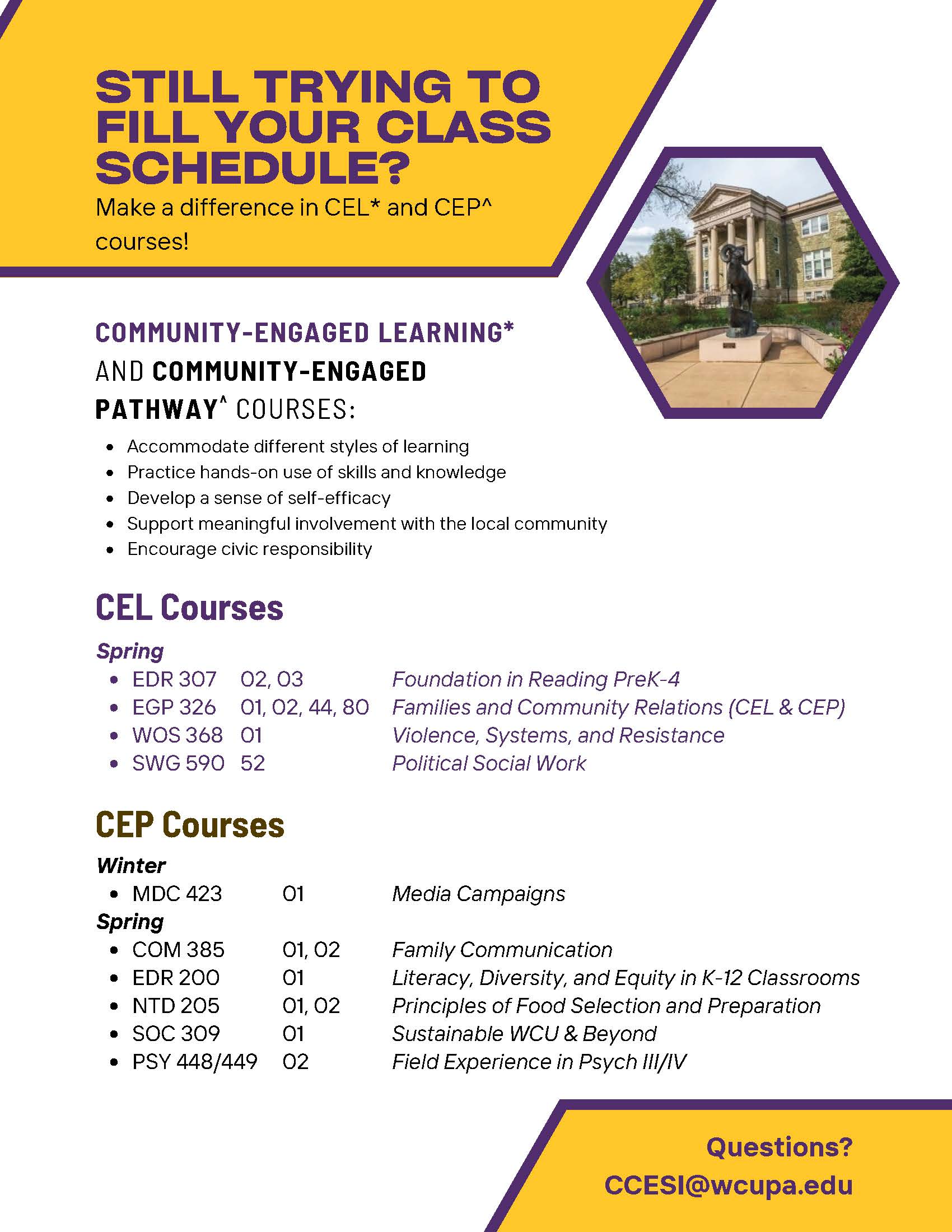 Community Engaged Learning Registration 