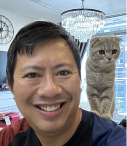 Linh Ngo and cat
