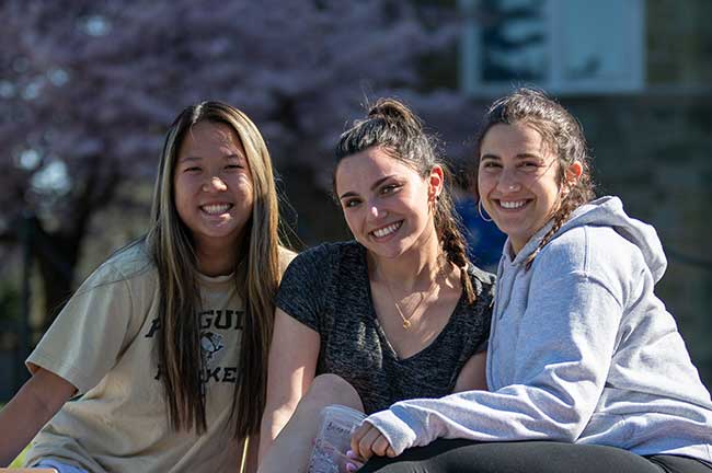 staged photo of a wcu dorm