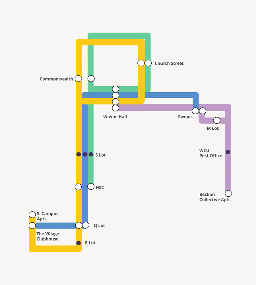 N-S Shuttle Map