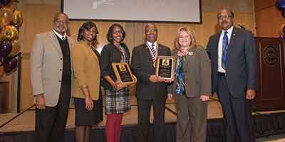 Award acceptance at MLK Day Ceremony