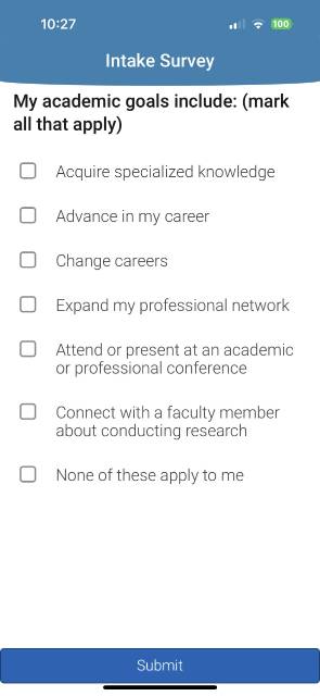 Graduate Intake Question 3