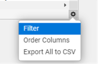 Fig. 5 - Screenshot of Filter dropdown
