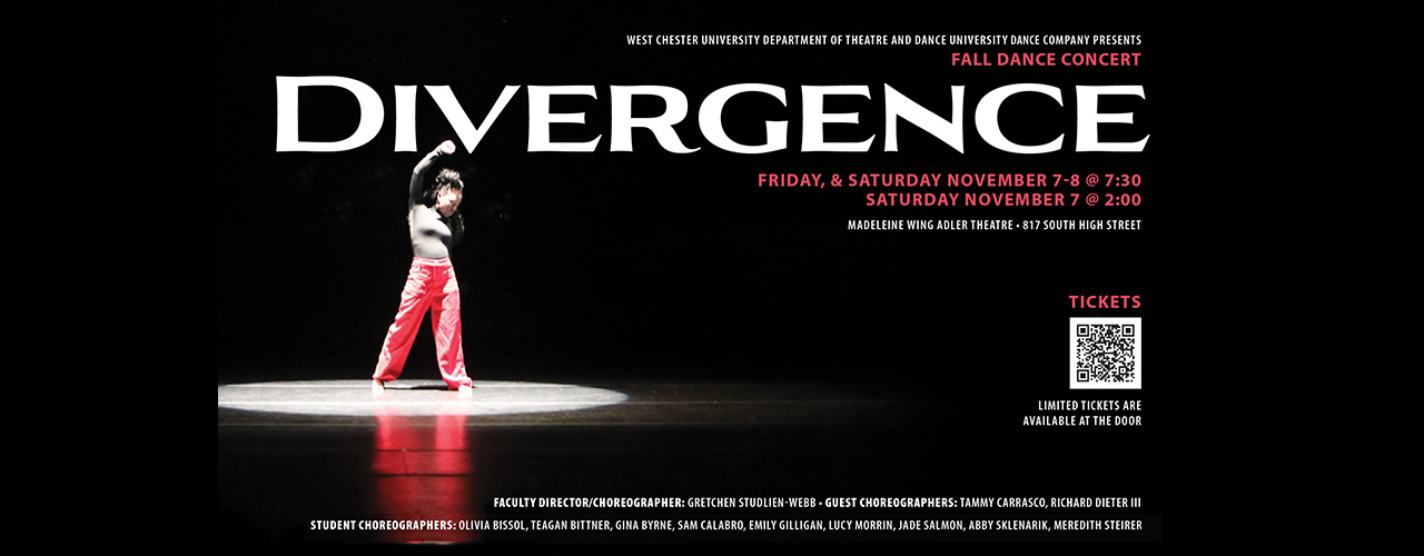 University Dance Company Presents DIVERGENCE November 7 & 8.