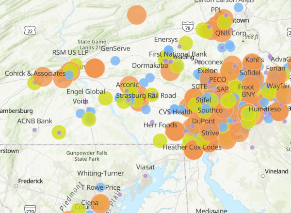 Screenshot of Alumni Connections Dashboard