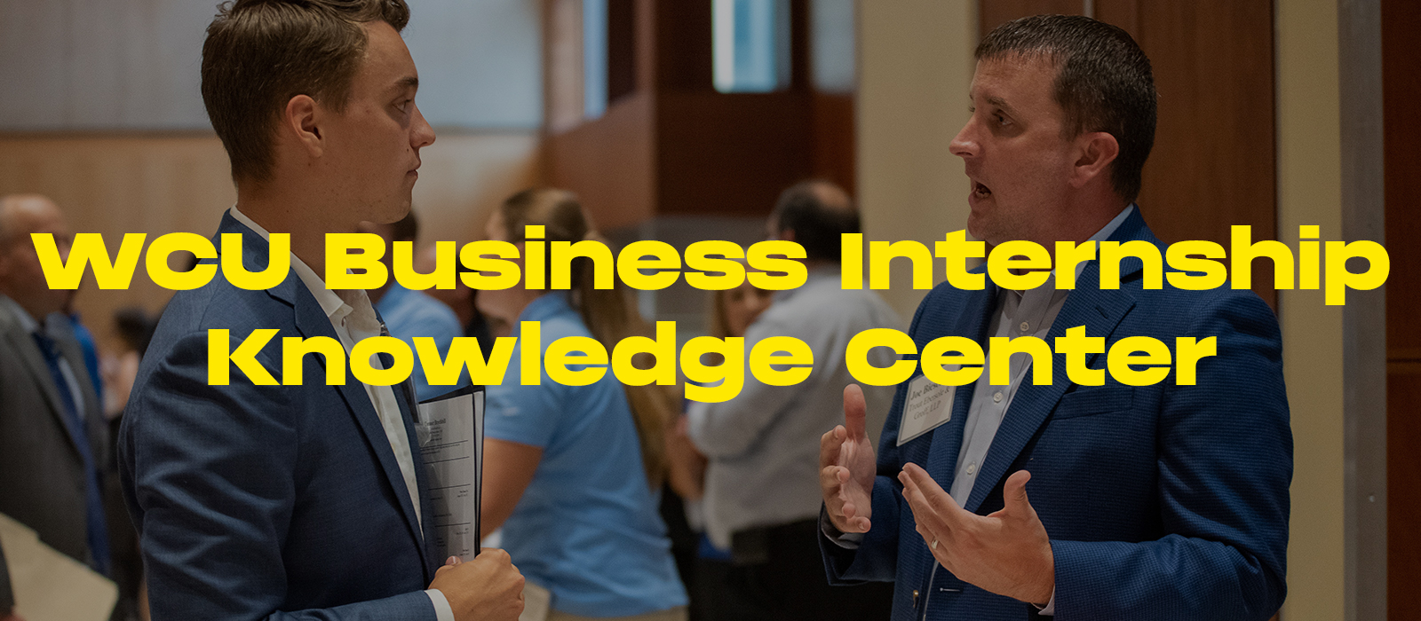 Picture of Student with Employer - 'WCU Business Internship Knowledge Center'