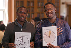 Two DNA Discussion participants showing their results