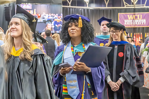 Student recieving diploma