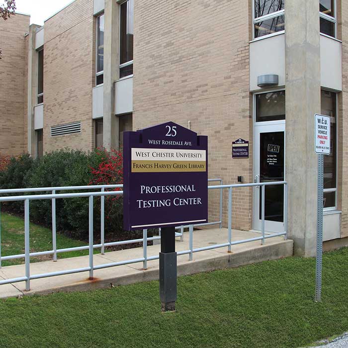 exterior of the testing center