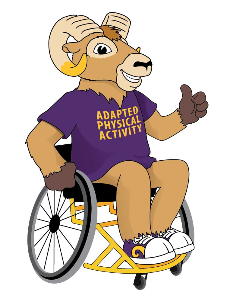 Rammy in a wheelchair
