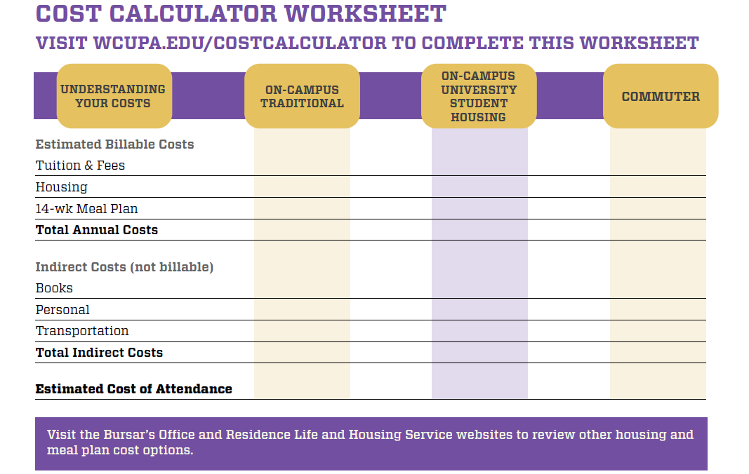 Calculator Worksheet
