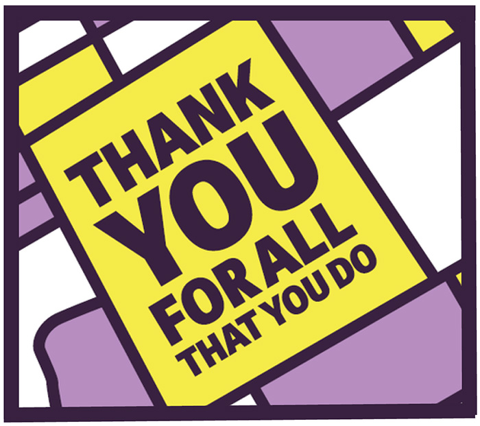 Decorative tile saying 'Thank You for All that You Do