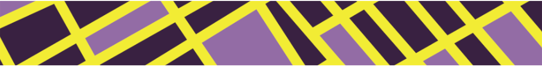 Decorative purple and yellow banner