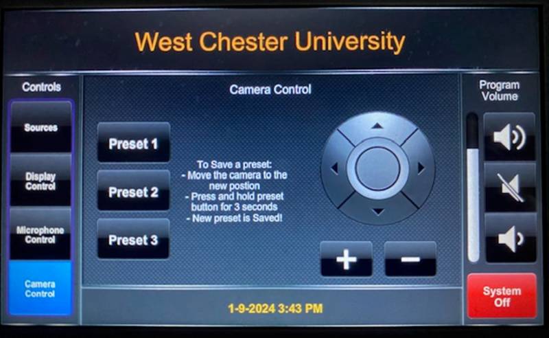 Camera Control Panel
