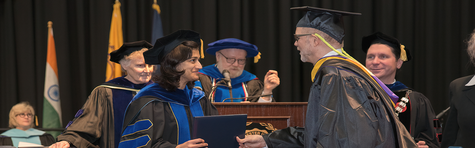Recieving Diploma at Commencement
