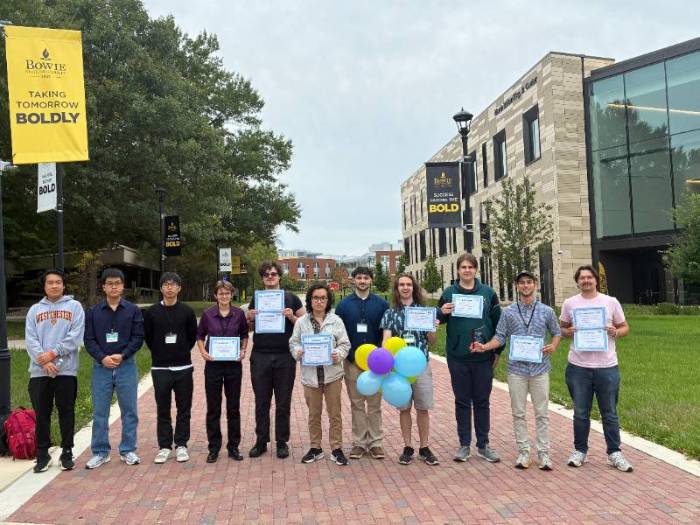 WCU Students outside building at CCSC competition