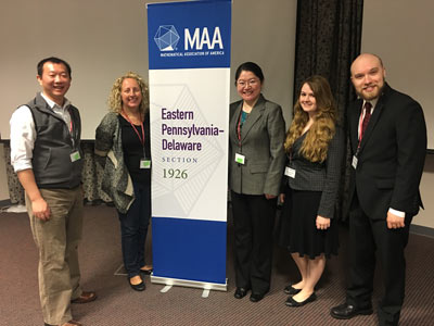 Dr. Chuan Li, Dr. Lisa Marano, Xiaojuan Yu, Stacy Porten-Willson and Cameron Campbell at the EPaDel Spring 2017 Section Meeting.