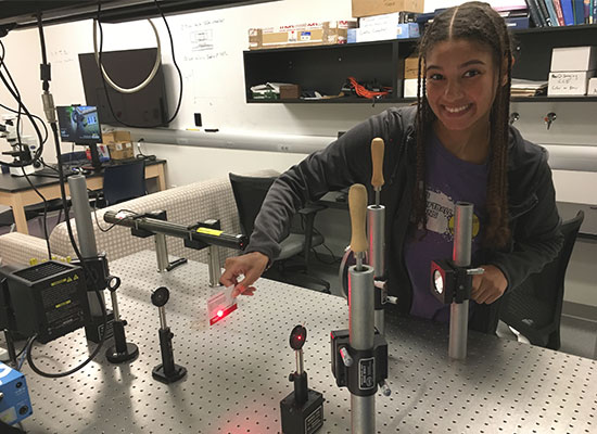 WCU Student doing physics project