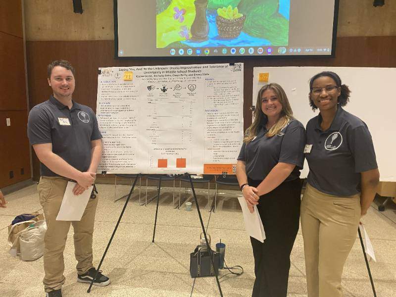 Students presenting their poster at RCAD