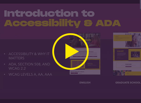 Introduction to Web Accessibility and ADA Guidelines